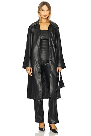 Francine Faux Leather Coat superdown