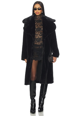 Willow Faux Fur Long Coat superdown