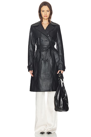 Morgan Faux Leather Coat superdown