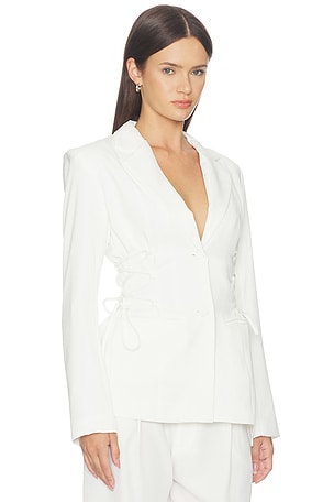 superdown Jennifer Lace Up Blazer in Ivory. Size XXS. Also