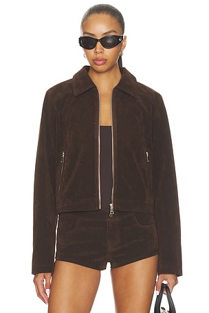 Frannie Faux Suede Jacket superdown