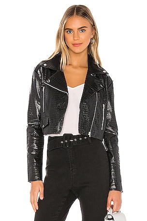 Colette Cropped Moto Jacket superdown