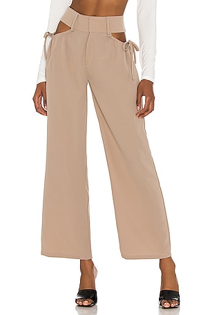 Free People To The Extreme Barrel Pants Solid Cotton Myrrh Wide-Leg S New  258562