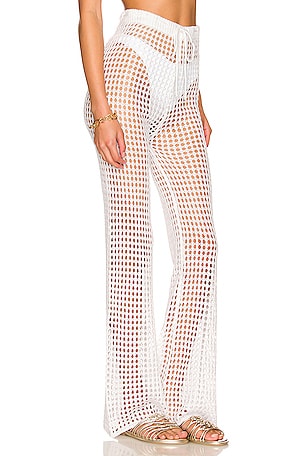 superdown Elektra Crochet Pant in White