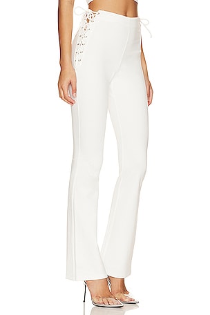 superdown Jeneh Lace Up Pants in Ivory