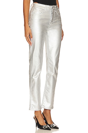 superdown Regina Metallic Jean in Metallic Silver