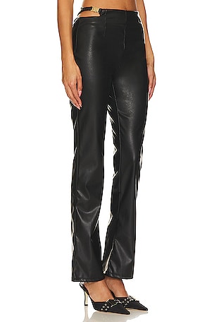 superdown Kaitlyn Faux Leather Pant in Black