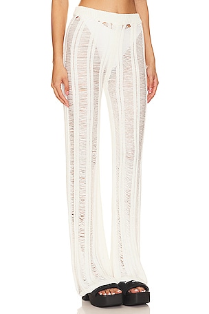 superdown Taryn Fringe Pant in Beige