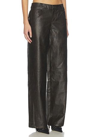superdown Ana Faux Leather Pant in Black