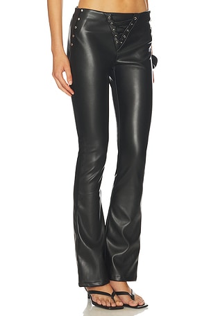 superdown Mada Faux Leather Pant in Black. Size XXS. Also
