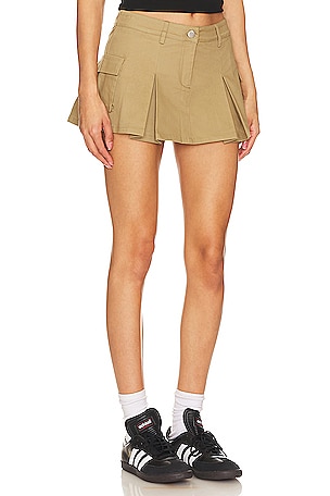 superdown Eliza Cargo Mini Skirt in Olive