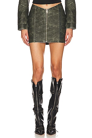Lupita Faux Leather Skirt superdown