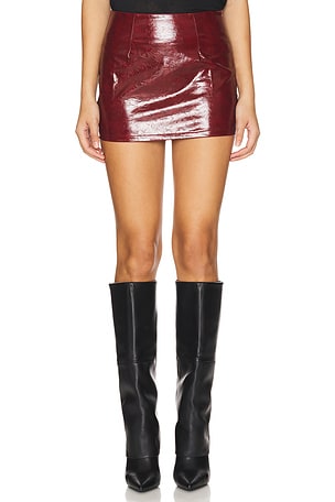 Ethel Faux Leather Skirt superdown