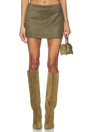 Patsie Faux Suede Mini Skirt superdown