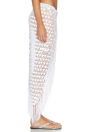 superdown Roca Crochet Midi Skirt in White