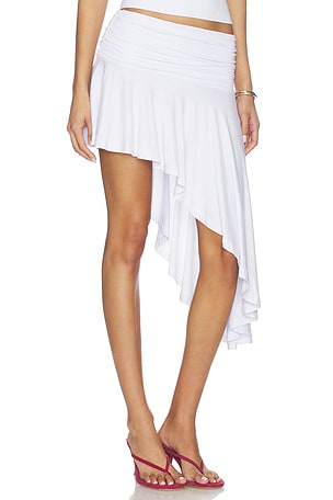 superdown Katrina Asymmetrical Skirt in White