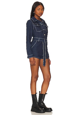 superdown Destiny Romper in Denim-Dark