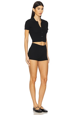 superdown Delta Short Set in Black