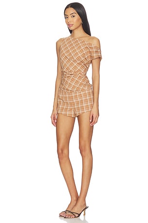 superdown Torie Short Set in Brown