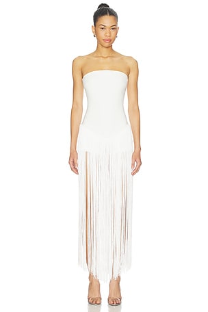 superdown Tea Fringe Romper in Ivory. Size XXS. Also