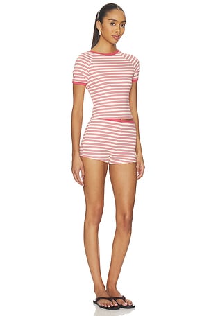 superdown Kiki Short Set in Pink,Cream