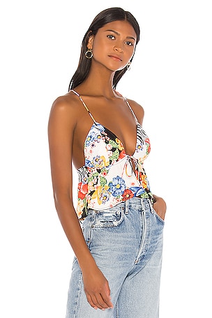 superdown Isla Top in Black & White