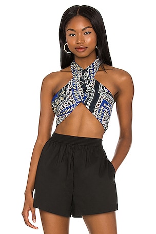 トップス theredthread S halter flow tops THEREDTHREAD S halter flow tops black