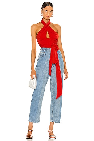 Tibi triacetate hot sale draped top