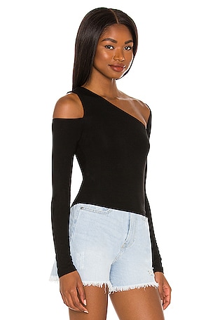 superdown Rissa Cut Out Top in Black