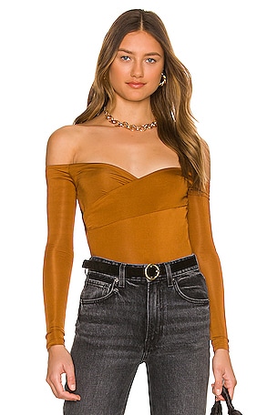 Emma Off Shoulder Bodysuit superdown