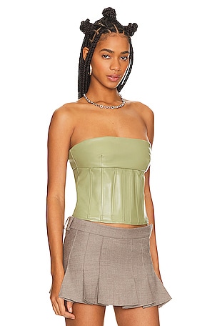 superdown Odessa Corset Top in Olive