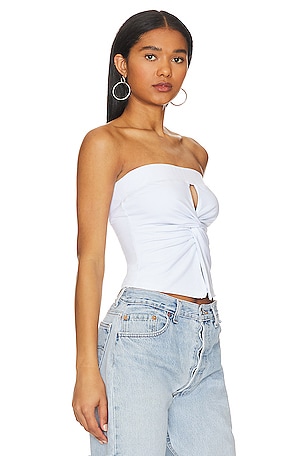 superdown Brandie Twist Front Top in White