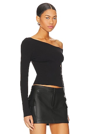 superdown Romina Long Sleeve Top in Black