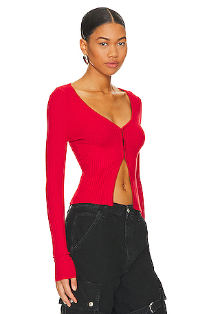 superdown Sierra Knit Top in Red