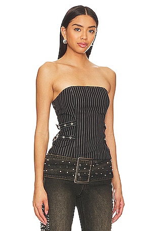 superdown Ledger Tube Top in Black