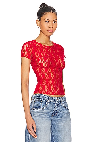 superdown Cely Baby Tee in Red