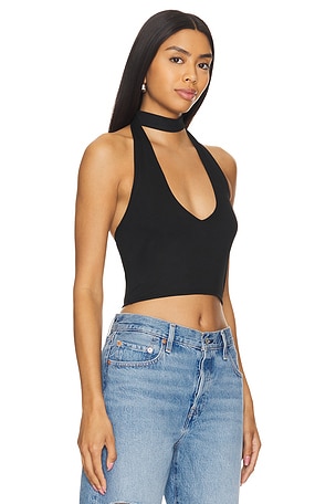 superdown Jessalyn Halter Top in Black