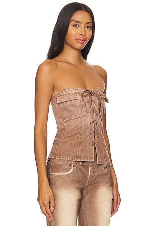 superdown Jasmine Tube Top in Brown