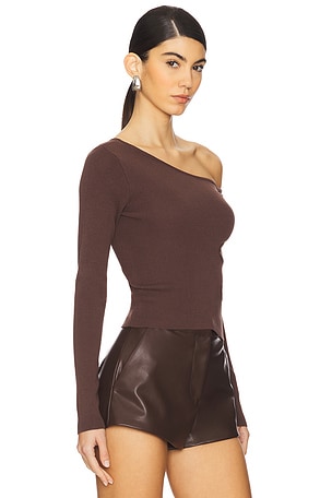 superdown Romina Long Sleeve Top in Brown