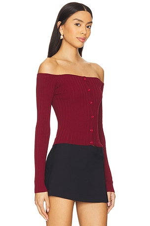 superdown Calypso Top in Burgundy