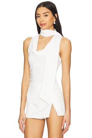 superdown Amaly Drape Top in White