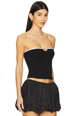 superdown Whitney Strapless Top in Black