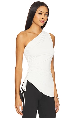 superdown Myna Asymmetrical Top in White