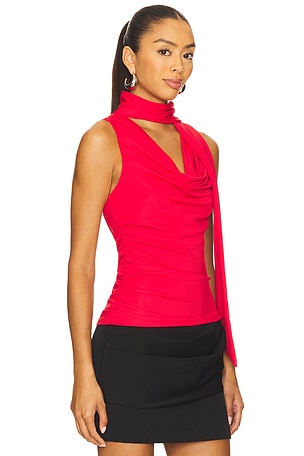 superdown Amaly Drape Top in Red