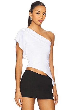 superdown Marlene Asymmetrical Top in White. Size M. Also