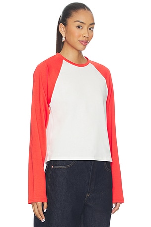 superdown Gina Baseball Tee in Red,White