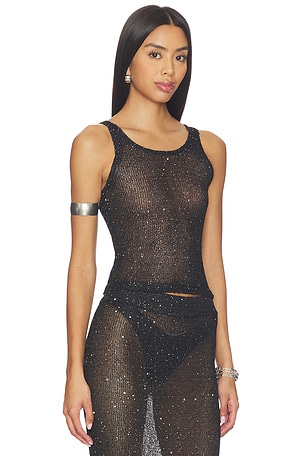 superdown Miranda Knit Top in Black