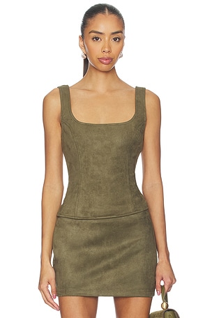 Patsie Faux Suede Top superdown