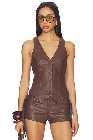 Karina Faux Leather Vest superdown