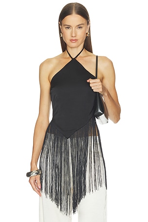 Aila Fringe Halter Top superdown